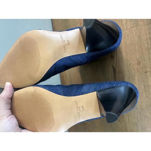 NEW Marc Fisher LTD Carissa Pull On Ankle Bootie Navy Denim Women’s size 7.5 - Picture 7 of 14
